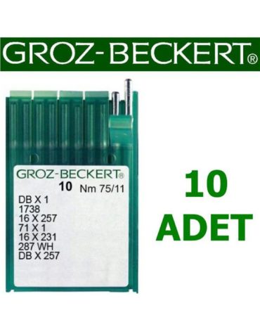 Groz Beckert DB X 1 Düz Dikiş Makinesi İğnesi (İnce Dip) (10 Adet)