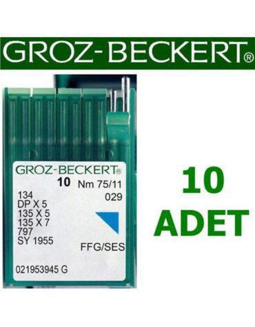 Groz Beckert DP X 5 Çift İğne Dikiş Makinesi İğnesi (10 Adet)