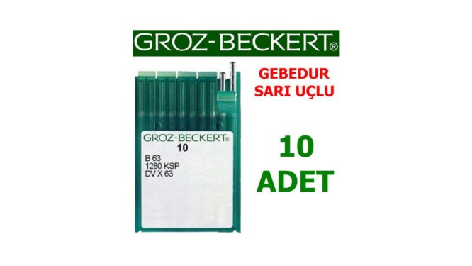 Groz Beckert DV X 63 Reçme Makinesi İğnesi (Gebedur - Sarı Uçlu İğne)