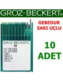 Groz Beckert UY X128 Kemer Makinesi İğnesi (Gebedur - Sarı Uçlu)